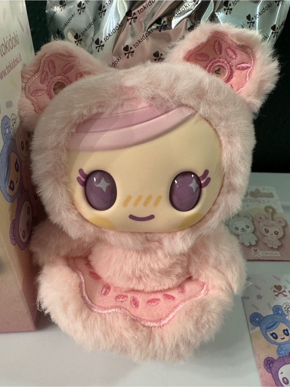 tokidoki Soft and Sweet Blind Box Bag Clip Blush Donutella Plush Character Charm